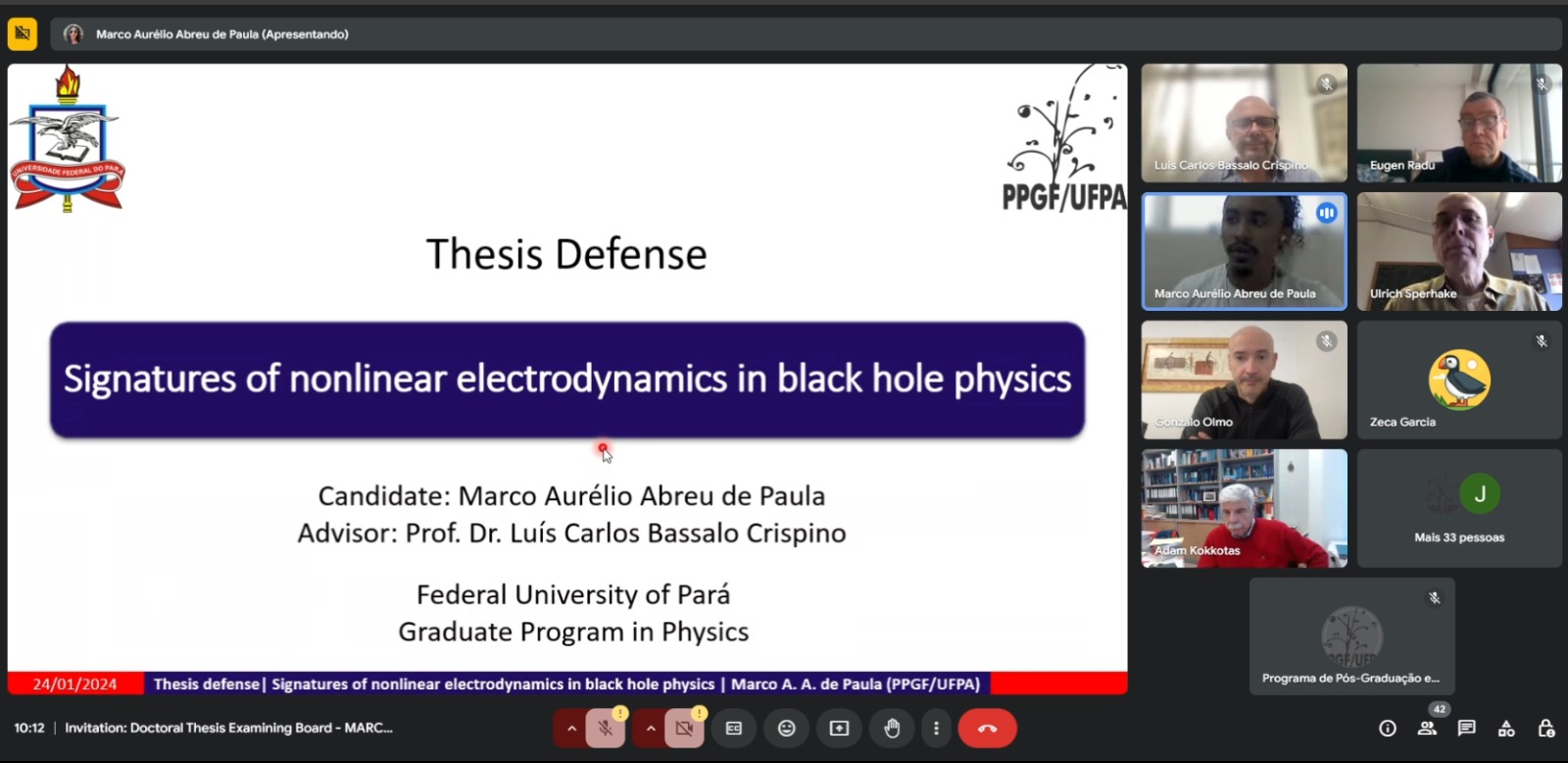 Marco de Paula's Doctoral Exam